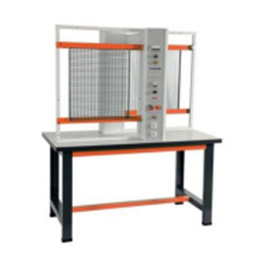 2-Sided Industrial Electrical Wiring Bench and 4 Stools