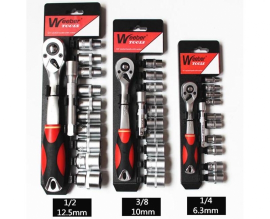 Vocational Ratchet wrench and socket bit set